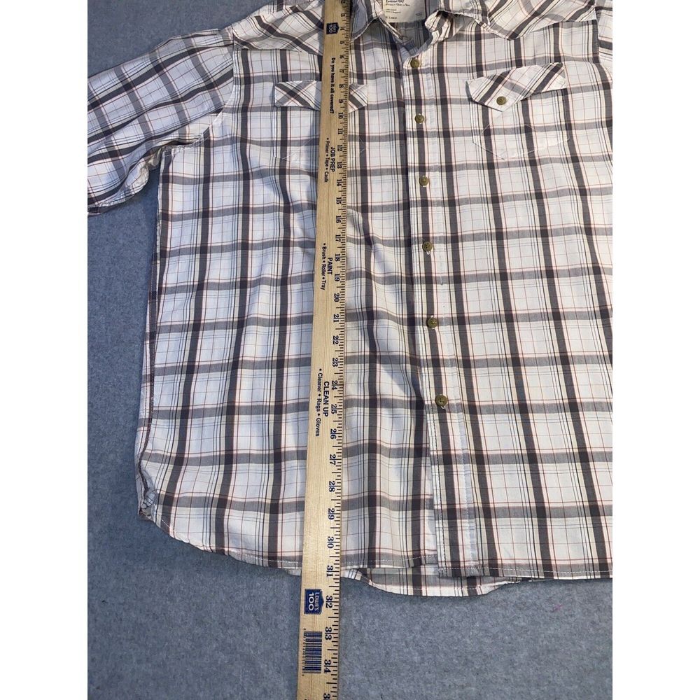 WRANGLER JEANS CO. MEN'S Plaid / Checkered LS Button Front‎ Shirt  SIZE XL - Picture 7 of 8